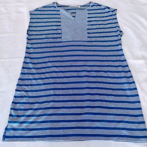 Isaac Mizrah Live! Slip Dress Blue Striped Size 3X